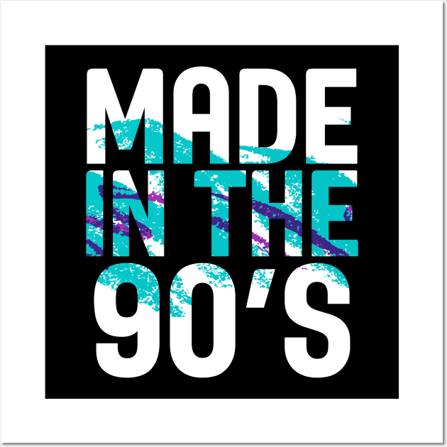 Made in the 90's 1990's Kid Funny Vintage Retro Birthday Wall Art by charlescheshire